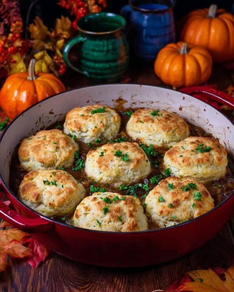 Chicken and Mushroom Pot Pie with Cheddar Sage Biscuits Recipe