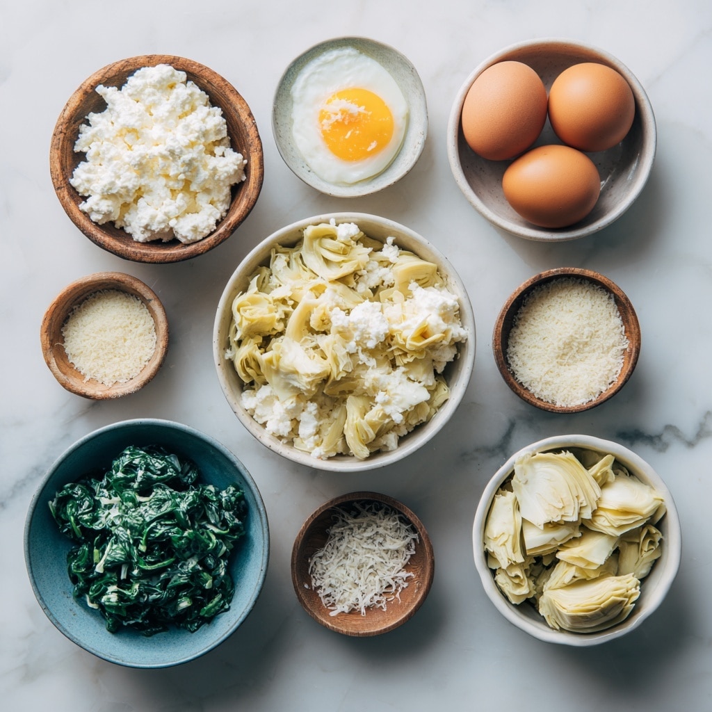 The image shows a baked spinach and cheese dish in a white rectangular baking dish. The top layer is golden brown with melted cheese that has bubbly, crispy spots. Underneath, you see a creamy mix with dark green spinach leaves and pieces of pale green vegetables mixed in, giving the dish a thick and rich texture. The surface beneath the dish is white marble. photo taken with an iphone --ar 4:5 --v 7