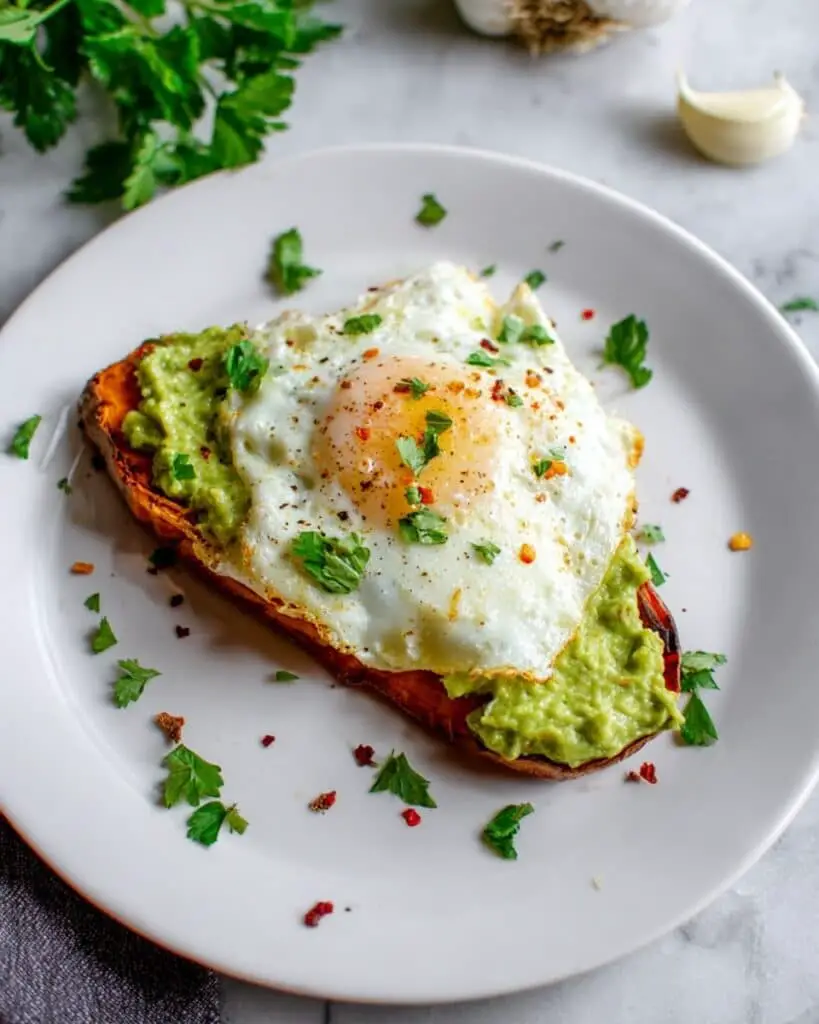 Sweet Potato Toast with Avocado and Eggs Recipe