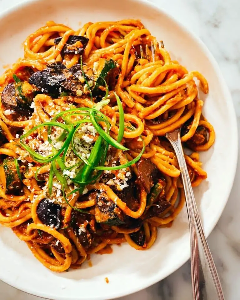 Silky Gochujang Pasta with Eggplant Recipe