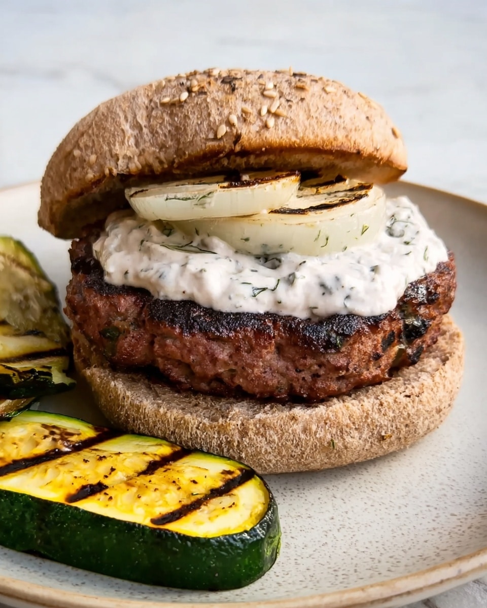 Green Chile Burgers with Grilled Onions and Salsa Mayo Recipe