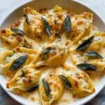 Pumpkin & Gouda Stuffed Shells with Brown Butter Sage Alfredo Recipe