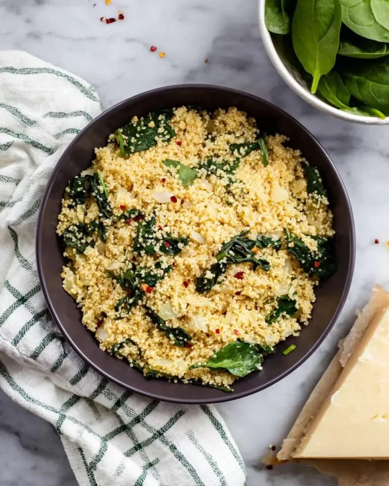 Parmesan Spinach Couscous Recipe