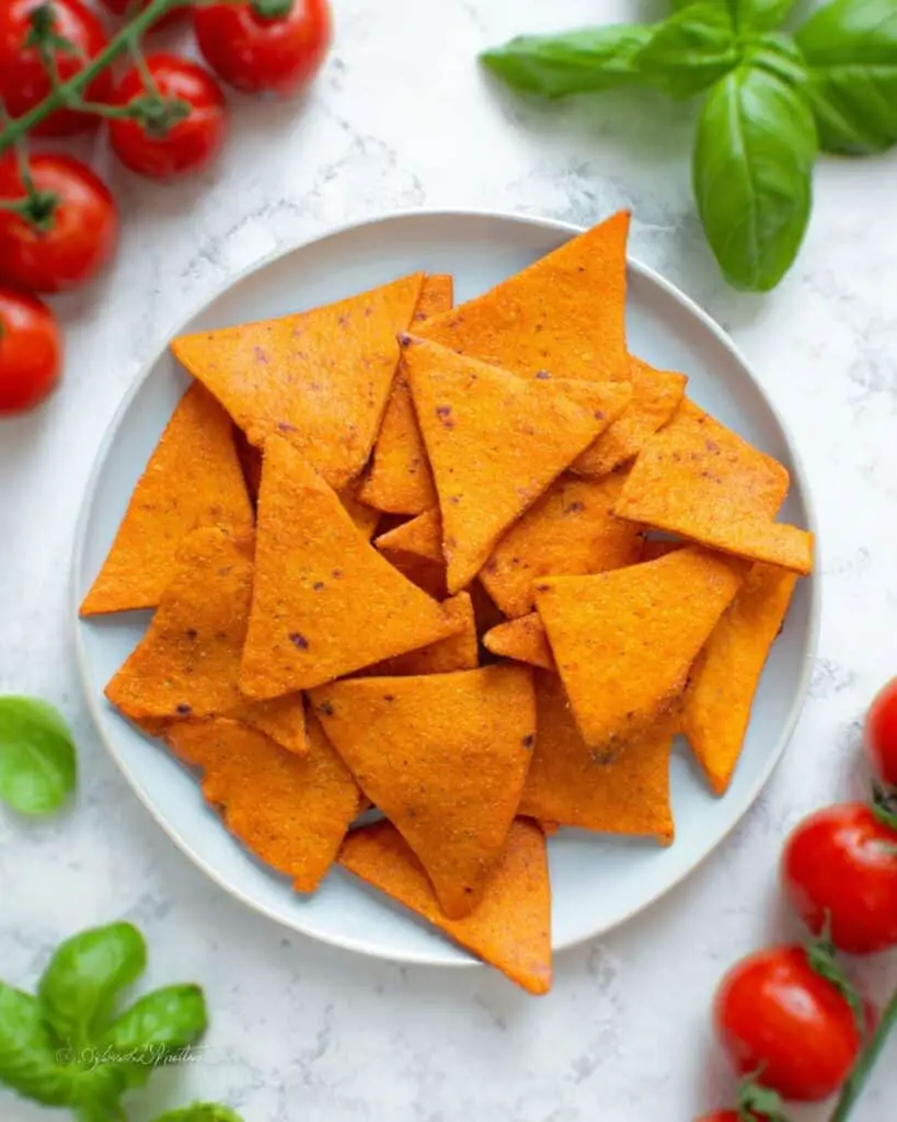 Tomato and Basil Lentil Chips Recipe