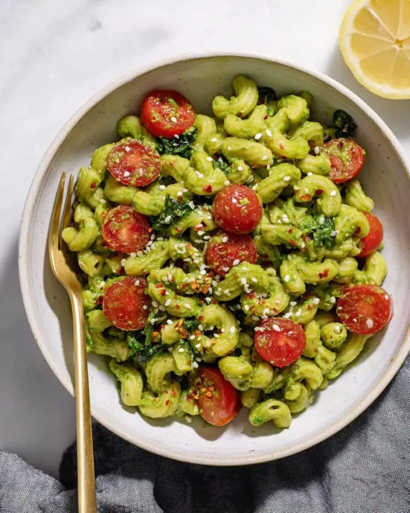 Vegan Avocado Pesto Pasta Recipe