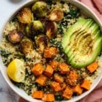 Quinoa Power Bowls with Maple Chipotle Brussels and Smoky Butternut Squash Recipe