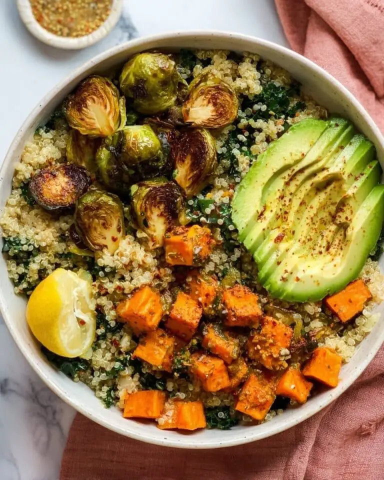 Quinoa Power Bowls with Maple Chipotle Brussels and Smoky Butternut Squash Recipe
