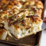 Cheesy Onion Focaccia Bread Recipe