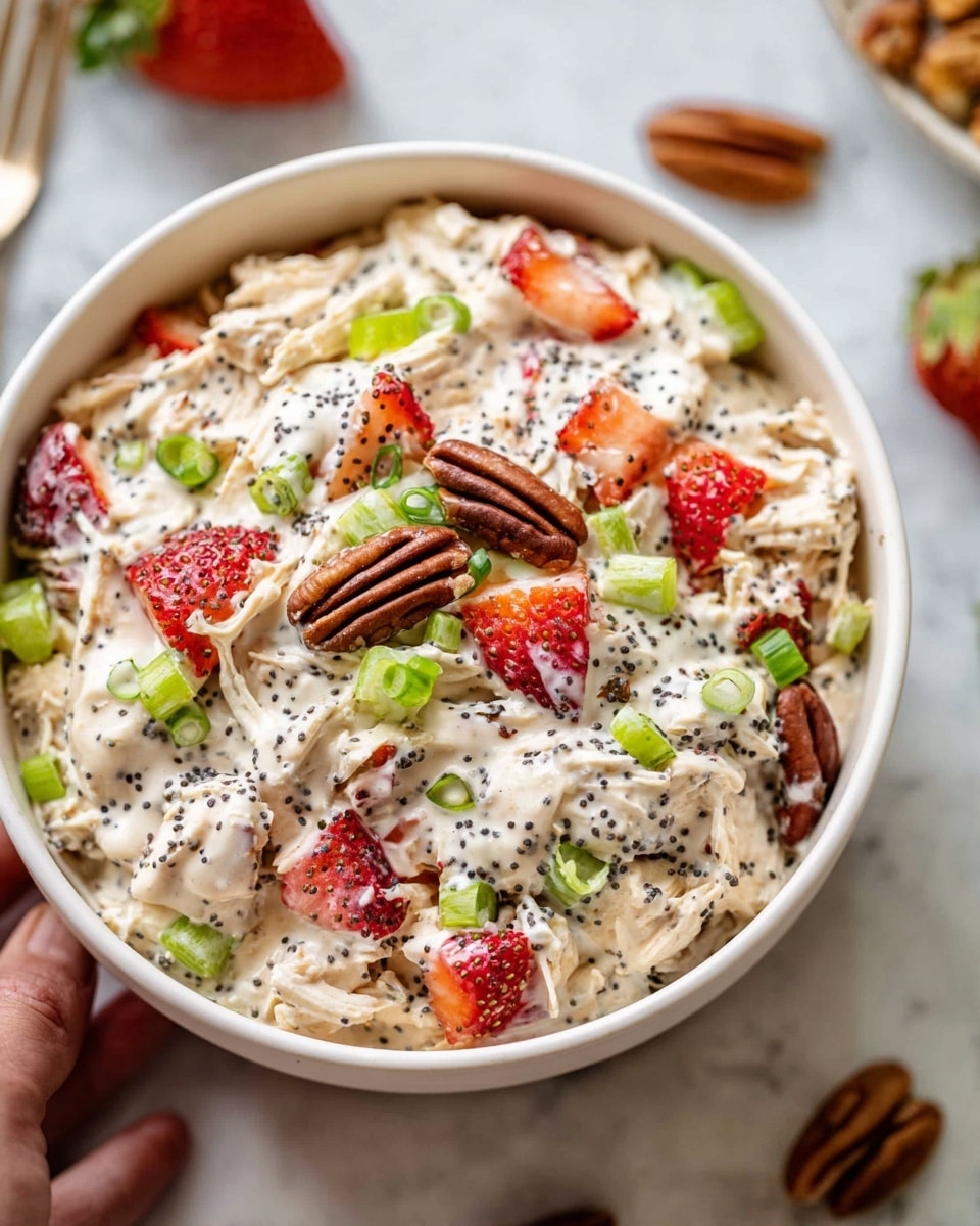 Strawberry Poppy Seed Pecan Chicken Salad Recipe