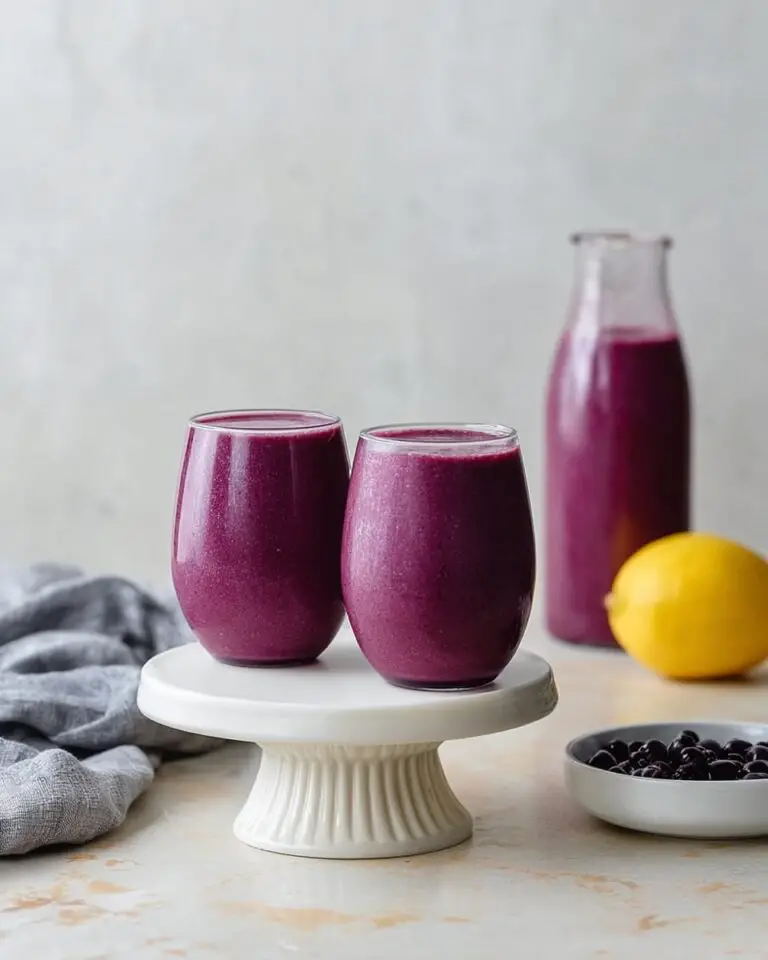 Blueberry Avocado Smoothie with Lemon & Yogurt Recipe