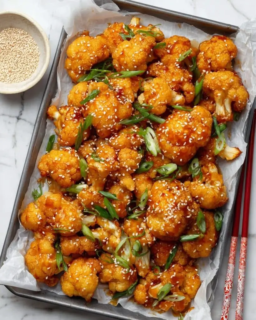 Sweet and Spicy Baked Cauliflower Bites Recipe