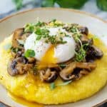 Polenta with Mushrooms and Poached Egg Recipe