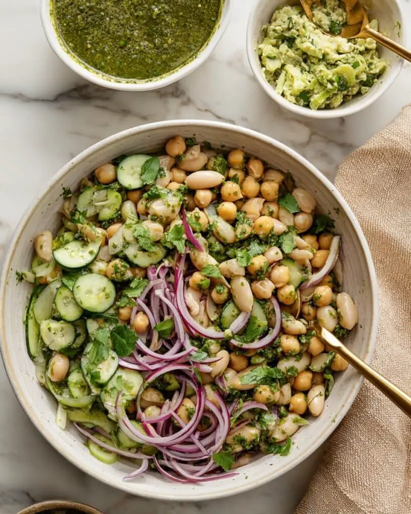 Marinated Cilantro Lime Bean Salad Recipe