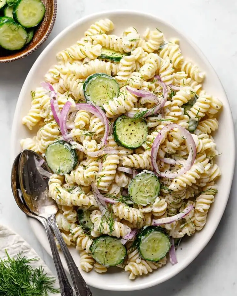 Cucumber Pasta Salad with Coconut Milk and Dill Recipe