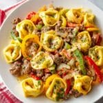 Crock Pot Cheesesteak Tortellini Recipe