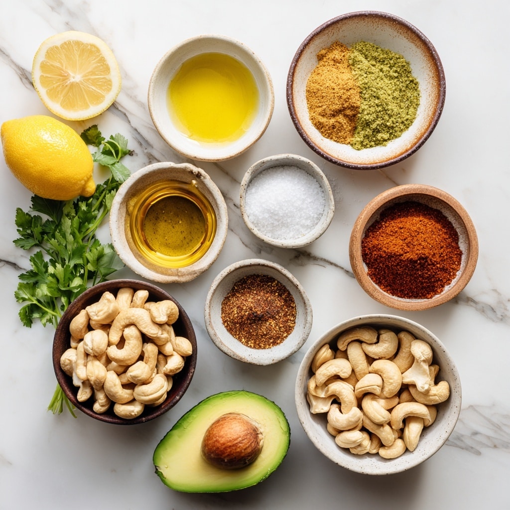 A stack of four folded quesadilla slices with a golden brown, slightly crispy texture and visible melted cheese inside rests on a white plate. On top of the quesadilla stack is a generous scoop of chunky green guacamole with a creamy texture and small bits of avocado. Around the plate are small green cilantro leaves placed as garnish. In the background, blurred bowls hold green guacamole, white sour cream, and red chunky salsa, all set on a white marbled surface. photo taken with an iphone --ar 4:5 --v 7
