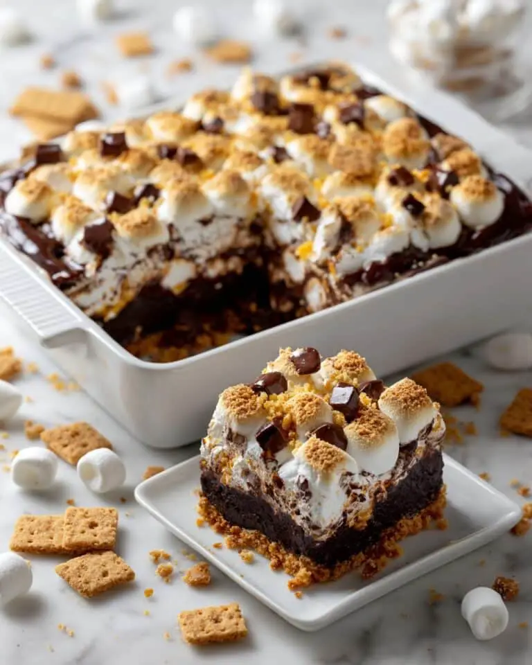 Graham Cracker S’mores Brownie Bars Recipe
