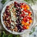 Three Bean Salad with Olives and Feta Recipe