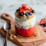 Overnight Oats with Water (No Milk) with Muddled Strawberries Recipe