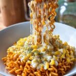 Spicy Noodles with Korean Corn Cheese Recipe
