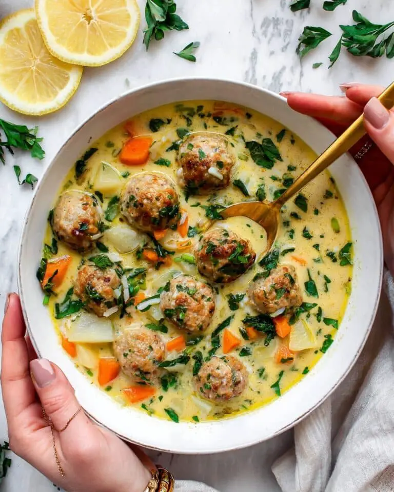 Chicken Meatball Noodle Soup Recipe