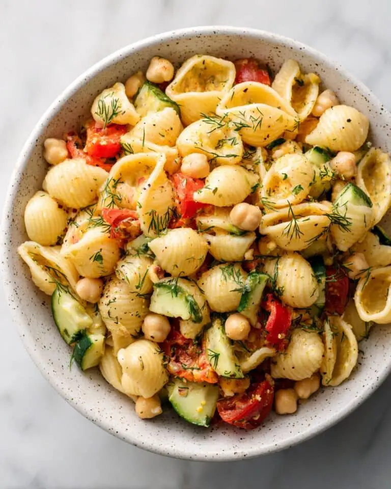 Chickpea Pasta Salad with Creamy Tahini Dressing Recipe