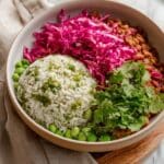High Fiber White Rice with Edamame, Herbs, and Lime Recipe