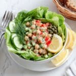 Vegan Chickpea Salad with Fresh Dill Dressing Recipe