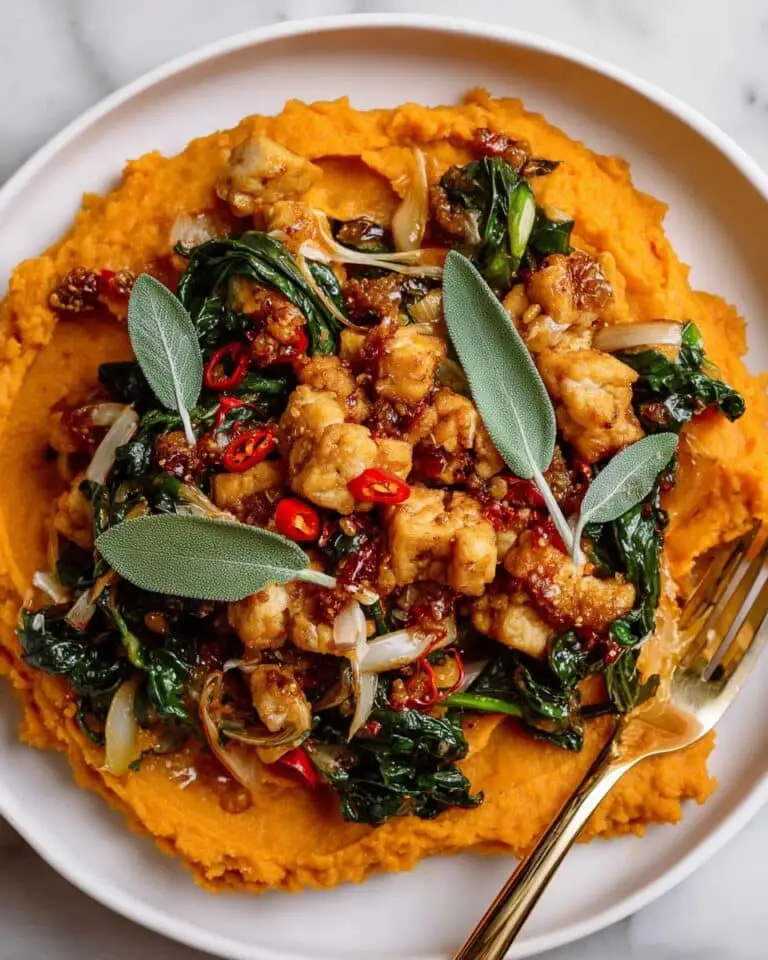 Soy Glazed Tofu Nuggets with Whipped Sage Butternut Squash Recipe