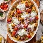 Dump and Bake Greek Chicken and Rice Casserole Recipe