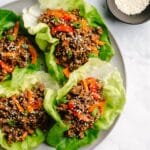 Asian-Style Ground Beef Lettuce Wraps Recipe